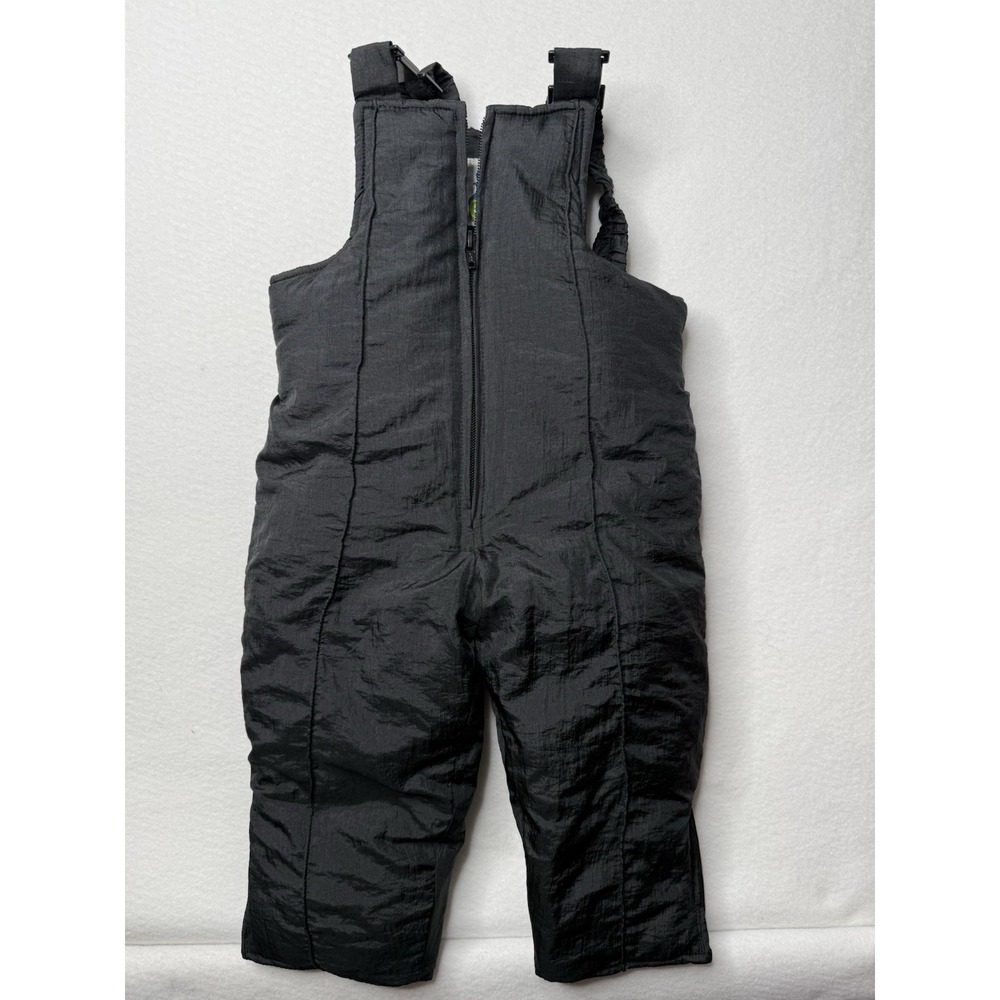 SESAME STREET Bibbed Overalls Snow Ski Pants Black Size 2T Kidcore Toddler Child - Picture 1 of 8